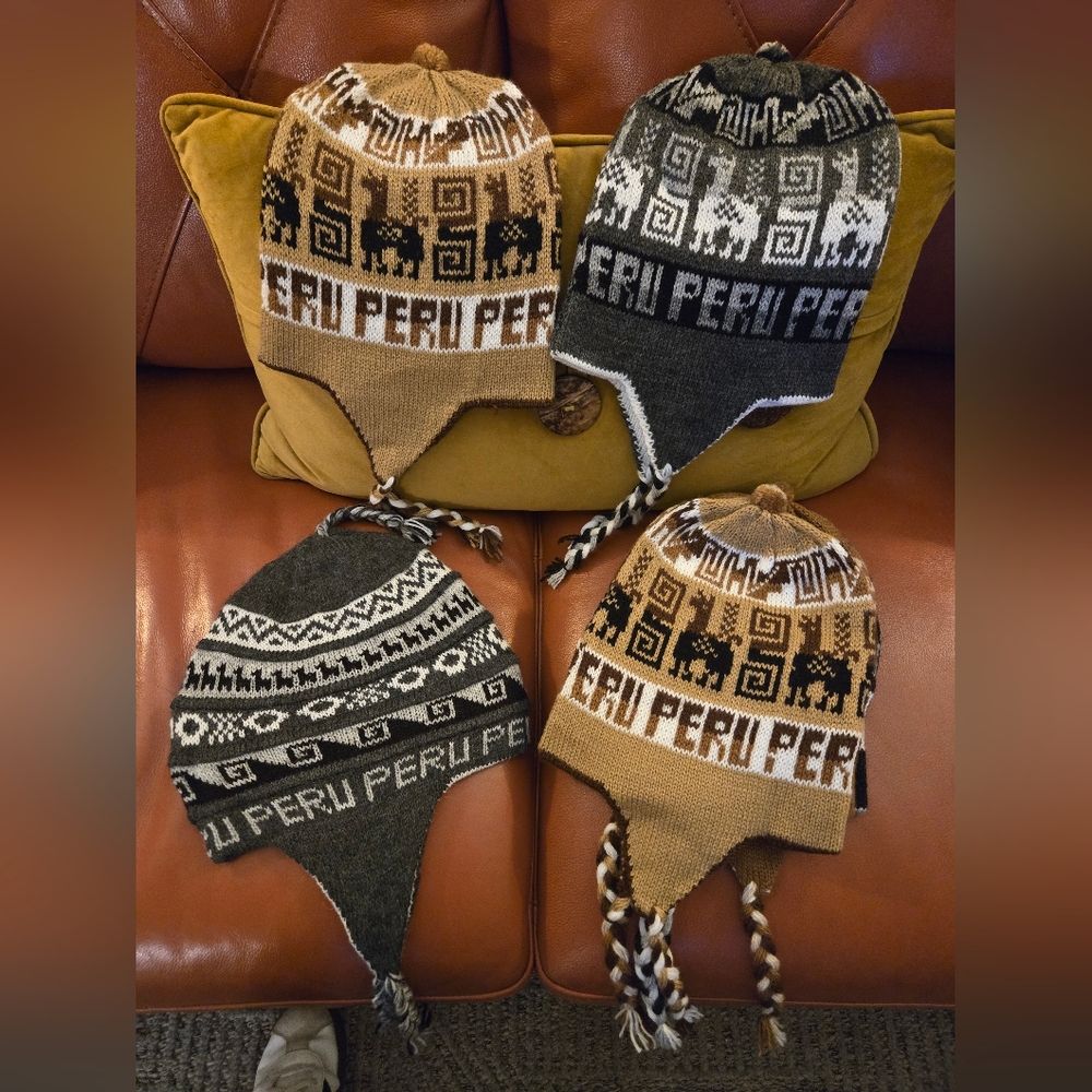 Peruvian Knit Earflap Beanies